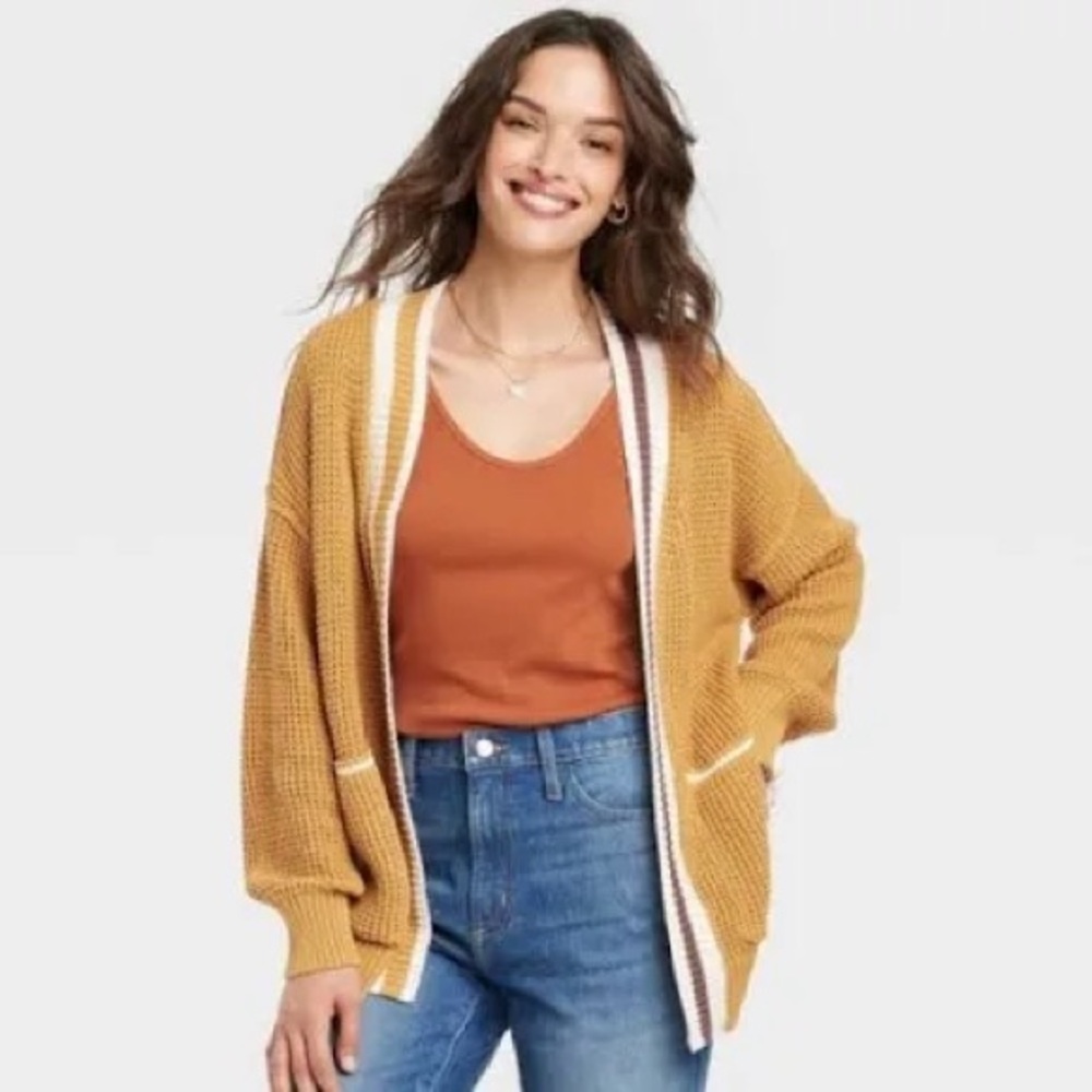Universal thread varsity stripe cardigan